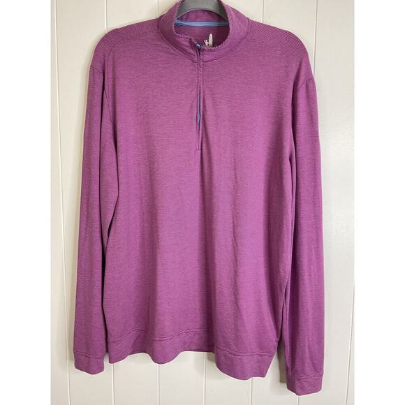Johnnie-O Vaughn Men's 1/4 Zip Purple Long Sleeve Size Large - Picture 1 of 6